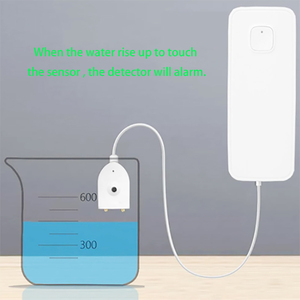 WLAN-Wassersensor-Detektor mit 80dB Alarm, Tuya-App-Benachrichtigung, Batteriebetrieb und 1 Meter Detektionskabel für Leckagen - Product Image 5