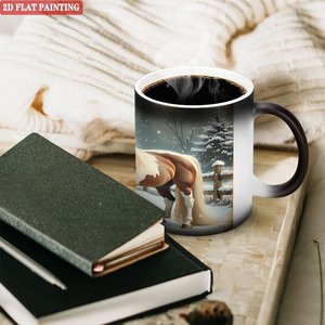 Heat Activated Color Changing <b>Ceramic</b> <b>Mug</b> 11oz Frosted Black DIY Sublimation Cup - Product Image 3