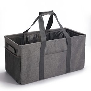 42L Extra Large Utility <b>Tote</b> <b>Bag</b> Oxford Fabric Reusable Folding Grocery <b>Bags</b> <b>with</b> Handles and <b>Pockets</b> - Product Image 1