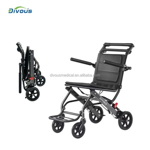 Nouveau produit : fauteuil roulant manuel léger en aluminium, portable, avec impression par transfert de fibre de carbone, pour personnes handicapées - Product Image 6