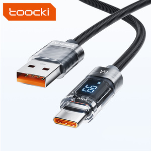 Top bán hàng xu hướng trong suốt bện USB C Cổng Cáp 66W 6A cáp dẫn hiển thị kỹ thuật số sạc nhanh cáp - Product Image 1