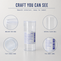 Fourniture directe Fabricant PVC Blister Couvercle Tube Boîte De Rangement Épaissie Transparent Bord Roulé avec Élastique Boîtes En Plastique