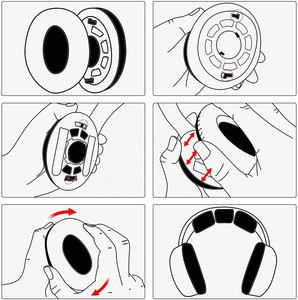 Almohadillas de espuma viscoelástica de repuesto para <span class=keywords><strong>Sennheiser</strong></span> RS120 <span class=keywords><strong>100</strong></span> 110 115 117 119 - Product Image 4