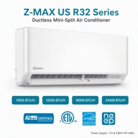 Aire Acondicionado Mini Split ZERO Z-MAX US, 9000-24000 BTU, R32, Bomba de Calor Inverter, 24 SEER2, Montaje en Pared, AHRI, para Proyectos