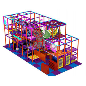 Équipement d'aire de jeux intérieure de qualité commerciale pour les tout-petits Toboggan en plastique souple et pont de corde coloré Panneaux de jeu Modèle pour enfants - Product Image 3