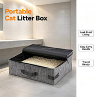 Bac à litière pliable pour chat avec logo personnalisé, étanche, portable, avec design de rangement pliable pour les voyages en plein air avec les animaux de compagnie