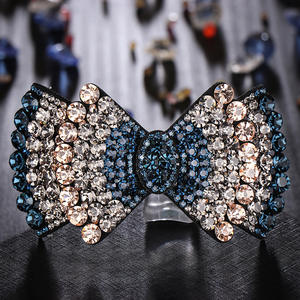 <span class=keywords><strong>Barrette</strong></span> en cristal pour femmes, gros nœud papillon, épingle à cheveux, accessoires géométriques, vente en gros, HX-179 - Product Image 3