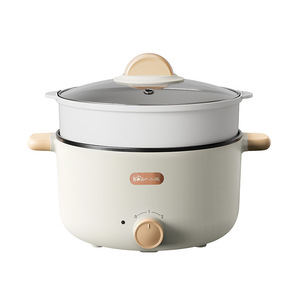 Bear Electric Cooker 3L Multifunctional Steamer Hot Pot <b>Drum</b> Shape Beige Home Office Use - Product Image 5