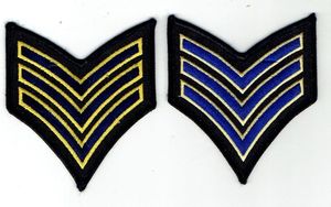 Écussons brodés en tissu sergé de fabricant direct, emblème de sergent-corporal, uniformes pour l'exportation - Product Image 3