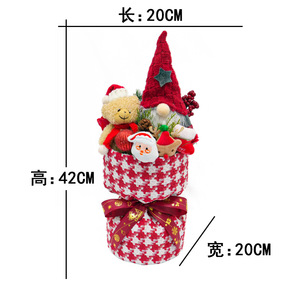 Bt Santa Claus ramo de felpa máquina muñeca ramo de flores artificiales recuerdo de Navidad chica amiga regalos al por mayor - Product Image 5