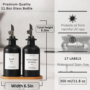 Negro mate a prueba <span class=keywords><strong>de</strong></span> fugas 12 oz 350ml Condimentos <span class=keywords><strong>de</strong></span> alta calidad Dispensador <span class=keywords><strong>de</strong></span> vinagre <span class=keywords><strong>de</strong></span> salsa <span class=keywords><strong>de</strong></span> soja Botellas <span class=keywords><strong>de</strong></span> vidrio <span class=keywords><strong>de</strong></span> aceite <span class=keywords><strong>de</strong></span> <span class=keywords><strong>aguacate</strong></span> con brotes - Product Image 4