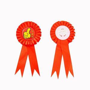 Fleurs en ruban personnalisées en gros pour badges de récompense, cadeaux promotionnels pour adultes et enfants, imprimées avec logos personnalisés - Product Image 4