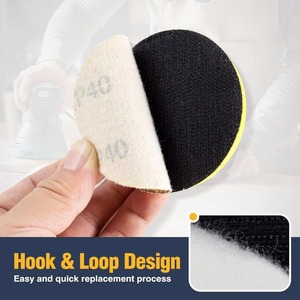 Disques de ponçage auto-agrippants de 3 pouces, grain 40, pour ponceuse orbitale aléatoire, disques de ponçage en oxyde d'aluminium - Product Image 3