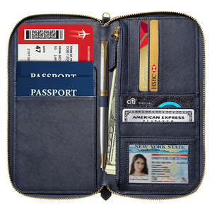 منظم وثائق و RFID حافظة جواز السفر حالة ، الأسرة مخصص جلدية جواز سفر غطاء حامل - Product Image 6
