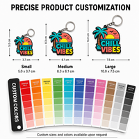 Porte-clés en silicone imprimé dessin animé pour hôtel, porte-clés personnalisé en PVC, breloque décorative pour sac d'école