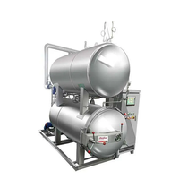 Autoclave industriel horizontal de Shanghai pour machine à cornue pour aliments en conserve pasteurisateur de boissons en bouteille, réservoir de pasteurisation