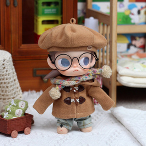 Zsiga 8 Point <b>Doll</b> Winter Hooded Horn Coat With Scarf And Beret For 20cm <b>Doll</b> Clothes Accessory Unisex Youth Wear - Product Image 1