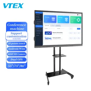 2 Ops Interfaces Digital Advertising Board 75 Inch Wifi Lcd Screen Supporting Full 4K Ui Display Advertising Equipment