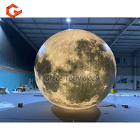 Grand ballon gonflable de planète de lune avec l'éclairage de LED Ballon gonflable de lune pour accrocher