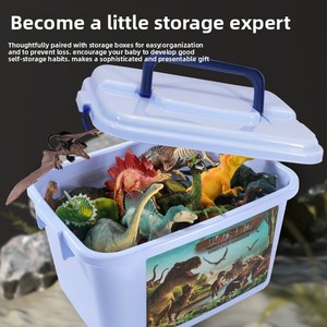 Giocattoli di dinosauri per bambini, grande set di Tirannosauro <span class=keywords><strong>Rex</strong></span> e Triceratopo in plastica morbida, modelli realistici di animali, Mondo dei dinosauri M100 - Product Image 2