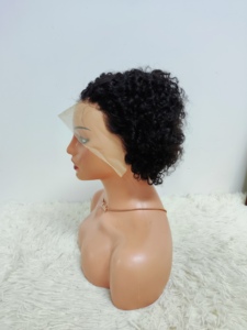 Letsfly Promotion $14.5 Short <b>Curly</b> <b>Wigs</b> 13x4 Lace Frontal Cheap Short Cut Water Wave Virgin Brazilian Human <b>Wig</b> Wholesale F408 - Product Image 3