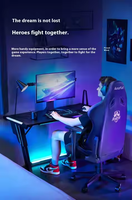 AutoFull C3 Bouclier du Vent AF808 Chaise de Gaming Chaise d'ordinateur Canapé ergonomique Chaise Gris Noir
