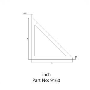 Chinese fabrikant 9160 76,2*76,2*6,35mm driehoekig aluminium profiel 80 fabrieks prijs driehoekig industrieel profiel - Product Image 3