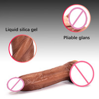 10 pouces double densité liquide Silicone mains libres point G Masturbation énorme pénis réaliste Dragon gode avec forte ventouse