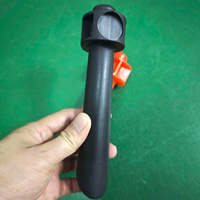 Poignée de parapluie personnalisée en polycarbonate mat, résistante aux intempéries, soudée par ultrasons, en plastique technique robuste