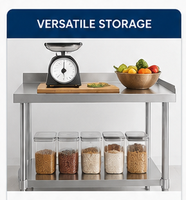 Table de travail robuste en acier inoxydable 430 personnalisée, 24 pouces, pour cuisine commerciale – Vente chaude usine à prix réduit