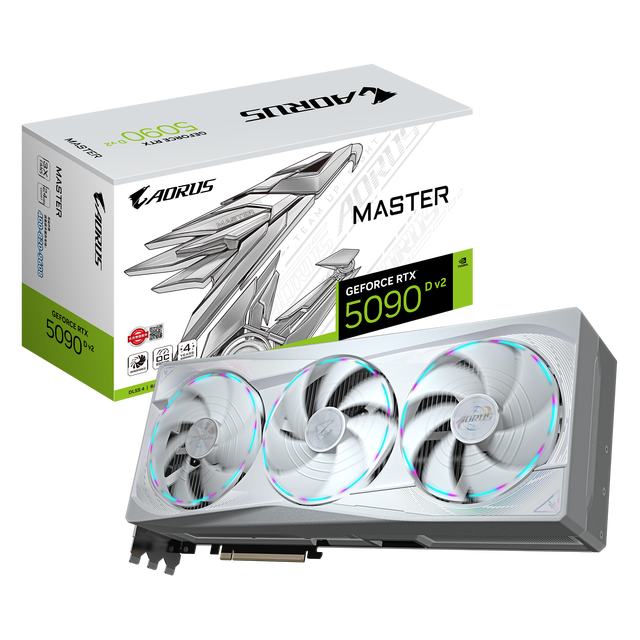 2025 New GIGABYTE AORUS GeForce RTX 5090 D V2 MASTER ICE 24G PCIE 5.0 GPU GIGABYTE 5090 Computing Graphics Card Gaming