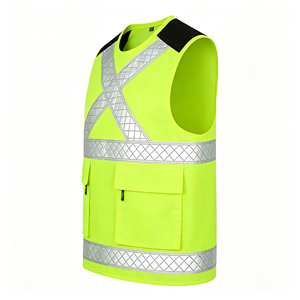 Veste de sécurité réfléchissante fluorescente de haute qualité S-3XL, vêtements de chantier réfléchissants, gilet réfléchissant avec signalisation directionnelle et LOGO personnalisé - Product Image 2