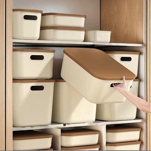 Home Storage <b>Boxes</b> with Lids for Household Items Desktop <b>Wardrobes</b> Clothing and Toy Organizing Plastic <b>Boxes</b> - Product Image 1
