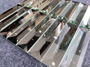 Hot Sale Silver Beveled Edge Strip Mirror Glass Mosaic <strong>Tile</strong> <strong>12x12</strong> Inch - Product Image 4