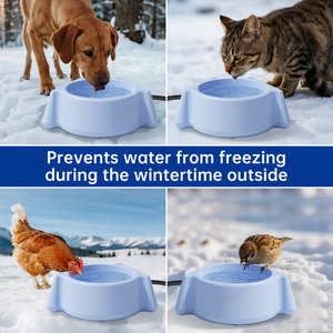 Preço de fábrica <span class=keywords><strong>Dog</strong></span> Food inverno <span class=keywords><strong>Bowl</strong></span> Moderno Impermeável IPX5 2L Luxo Temperatura Tigela Cor Sólida Cartoon Design Alimentador Plástico - Product Image 6