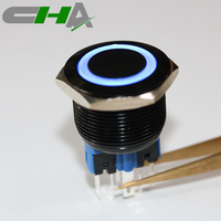 Sakelar Tombol Tekan LED Biru Teriluminasi Seri CHA CN22A1