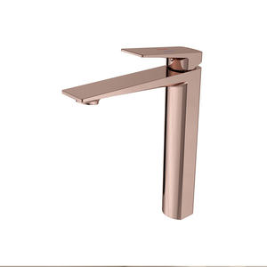 Grifo Mezclador Monomando de Lujo Totalmente en Cobre, Accesorios de Baño, Exportación Transfronteriza, Grifos de Lavabo Elevados para Encimera, Agua Fría y Caliente, Cerámica - Product Image 5