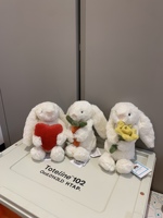 Adorable Peluche Lapin Câlin Cœur en Peluche, Coussin de Sommeil en Coton PP, Matière Peluche Courte, Cadeau Unisexe