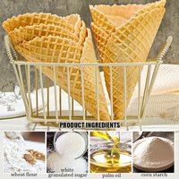 Gobelet à café comestible Calibre 8.5, Baril croustillant pour crème glacée Big Mac, Gobelet biscuit comestible, Cornet de crème glacée dessert