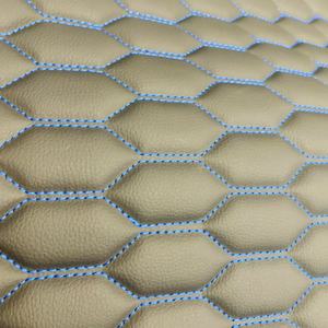 Tissu synthétique artificiel en PVC matelassé avec texture daim, broderie personnalisée, pour tapis de voiture avec mousse - Product Image 6
