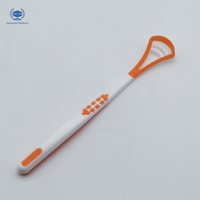 Grattoir et brosse à langue en plastique multicolores, facile à transporter, pour le nettoyage buccal, élimine le revêtement de la langue et l'odeur de la bouche