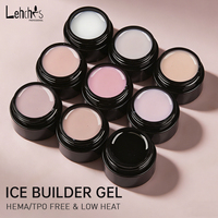 Lehchis Gel durcissant UV/LED rose 15ml sans HEMA ni TPO, auto-nivelant, pour extension d'ongles, avec logo personnalisable, fournitures pour ongles
