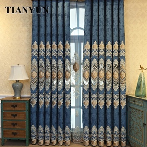 <span class=keywords><strong>Rideaux</strong></span> occultants européens brodés de style luxueux en chenille polyester isolant, personnalisables, <span class=keywords><strong>pour</strong></span> chambre et salon, vente directe - Product Image 2