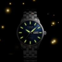 Personalisierte Logo-Uhr aus 316L Edelstahl, lässige Business-Uhr 8205 mit Kalender, Automatikuhr, mechanische Uhr mit Selbstaufzug für Herren
