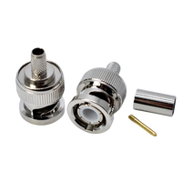 Câble coaxial RF BNC mâle Q9 -3 à sertir, connecteur BNC mâle pour câble RG58, connecteur BNC pour CCTV