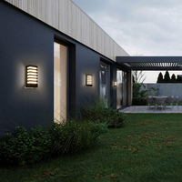 Lampes murales LED modernes d'extérieur en forme de longue bande, appliques murales simples en aluminium étanches pour jardin, porche, balcon, luminaires extérieurs pour la maison