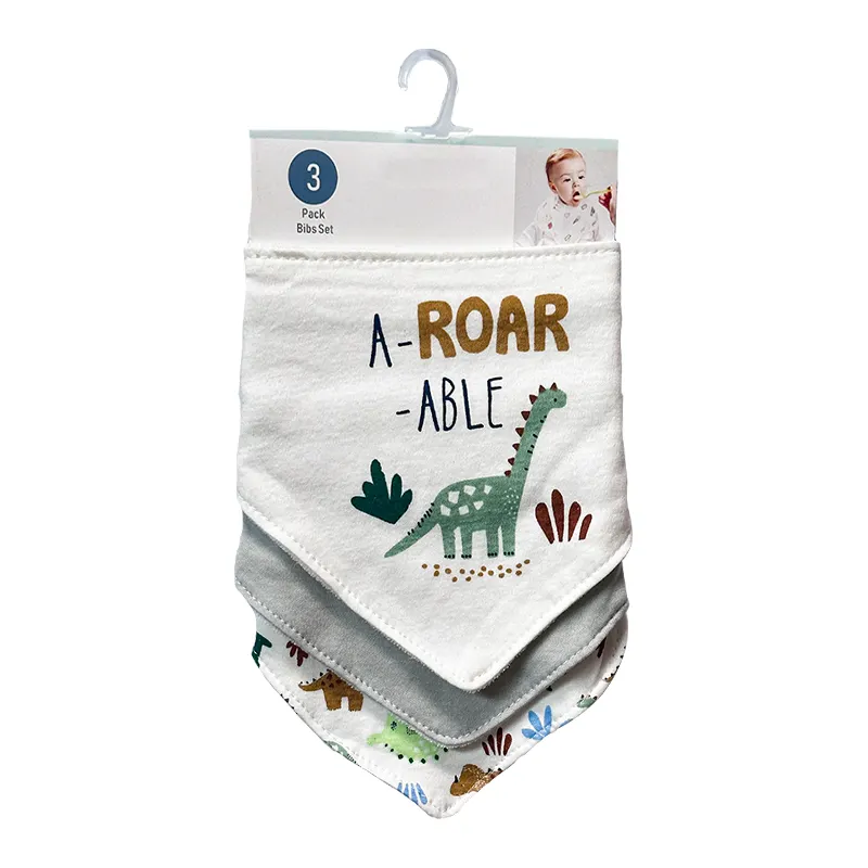 Vente en gros bandana absorbant ajustable compétitif bavoirs pour bébé design personnalisé bavoir pour bébé en éponge biologique pour enfants