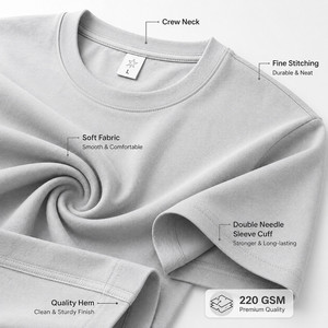 Camiseta de Algodón 220GSM con Logotipo Personalizado, Unisex, Estilo Urbano, Tallas M-4XL, Color Azul Ébano Nocturno - Product Image 4