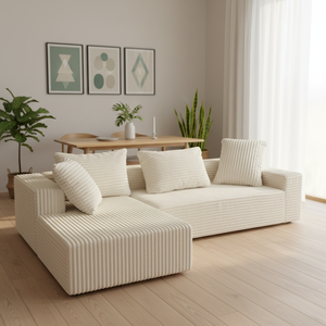 Disian L-förmige Chaiselongue Modernes Modulares <span class=keywords><strong>Sofa</strong></span> Klappbares Schlafsofa Luxuriöses Modulares Cord-<span class=keywords><strong>Sofa</strong></span>-Set - Product Image 1