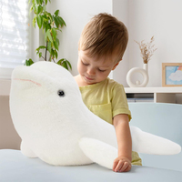Nouvelle arrivée : Peluche géante de baleine Beluga de 20 pouces, douce et câline, animal marin pour enfants, idéale pour Pâques, la Saint-Valentin, les anniversaires